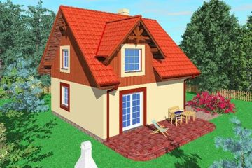  Projekt domu Jag (SLB1080) - projekt domu parterowego z poddaszem - Zdjęcie 2