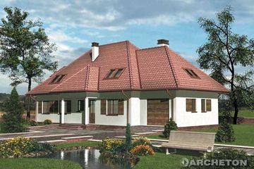  Projekt domu Rozmaryn (KRD1335) - projekt domu parterowego z poddaszem - Zdjęcie 1