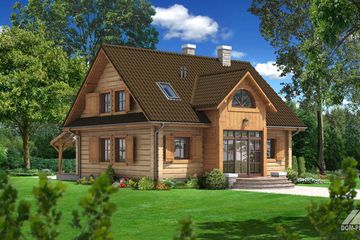  Projekt domu DUPLIKAT Brzostek dw (KRP1278) - projekt domu parterowego z poddaszem - Zdjęcie 1