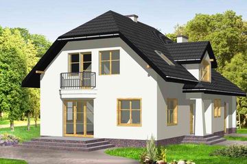  Projekt domu Pogodny II (WAH1066) - projekt domu parterowego z poddaszem - Zdjęcie 2