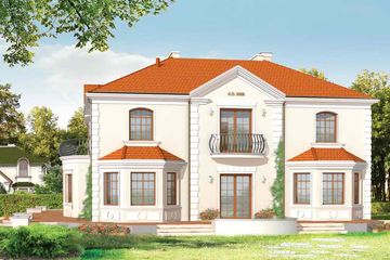  Projekt domu Orzeł (WAH1070) - projekt domu z pełnym piętrem - Zdjęcie 2