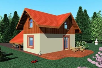  Projekt domu Mol (SLB1087) - projekt domu parterowego z poddaszem - Zdjęcie 2