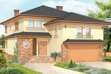  Projekt domu Wygodny (WAH1095) - projekt domu z pełnym piętrem - Zdjęcie 1