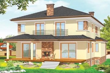  Projekt domu Wygodny (WAH1095) - projekt domu z pełnym piętrem - Zdjęcie 2