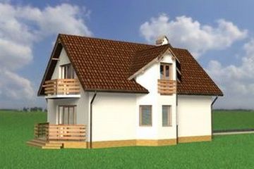  Projekt domu Kukułka (KRD1349) - projekt domu parterowego z poddaszem - Zdjęcie 2