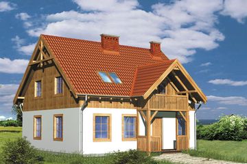  Projekt domu Trevi (KRH1040) - projekt domu parterowego z poddaszem - Zdjęcie 1