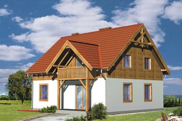  Projekt domu Trevi (KRH1040) - projekt domu parterowego z poddaszem - Zdjęcie 2