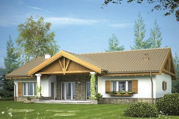  Projekt domu Bogna bez garażu (WRX1052) - projekt domu parterowego - Zdjęcie 2