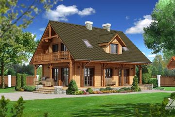  Projekt domu ŚWIDNICA DW (KRP1284) - projekt domu parterowego z poddaszem - Zdjęcie 1