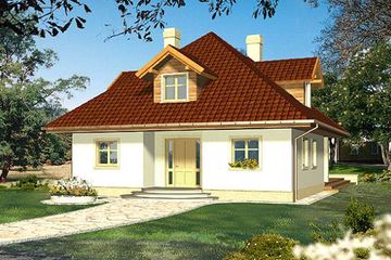  Projekt domu ASTRUM (WRH1082) - projekt domu parterowego z poddaszem - Zdjęcie 1