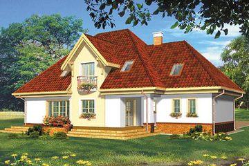  Projekt domu ERYDAN I (WRH1093) - projekt domu parterowego z poddaszem - Zdjęcie 2