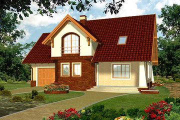  Projekt domu Heros I (WRH1105) - projekt domu parterowego z poddaszem - Zdjęcie 2
