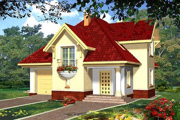  Projekt domu Itaka I (WRH1109) - projekt domu parterowego z poddaszem - Zdjęcie 1