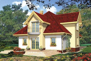  Projekt domu Itaka I (WRH1109) - projekt domu parterowego z poddaszem - Zdjęcie 2