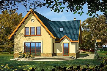  Projekt domu Kapella (WRH1115) - projekt domu parterowego z poddaszem - Zdjęcie 1