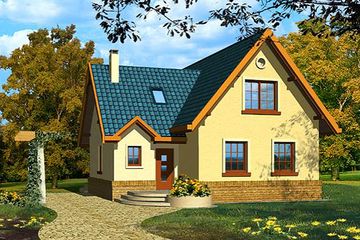  Projekt domu Kapella (WRH1115) - projekt domu parterowego z poddaszem - Zdjęcie 2