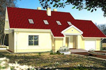  Projekt domu KOMPAS I (WRH1116) - projekt domu parterowego z poddaszem - Zdjęcie 1