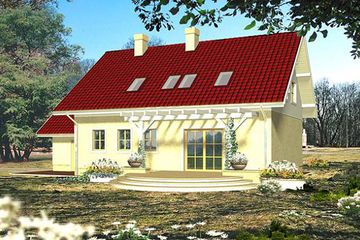  Projekt domu KOMPAS I (WRH1116) - projekt domu parterowego z poddaszem - Zdjęcie 2