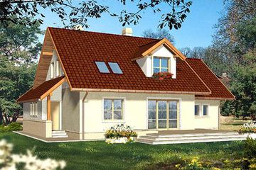  Projekt domu Kosmo I (WRH1119) - projekt domu parterowego z poddaszem - Zdjęcie 2