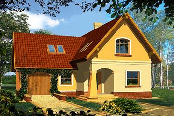  Projekt domu Satelita I (WRH1147) - projekt domu parterowego z poddaszem - Zdjęcie 1