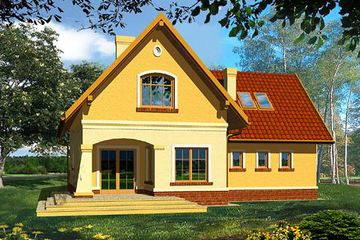  Projekt domu Satelita I (WRH1147) - projekt domu parterowego z poddaszem - Zdjęcie 2