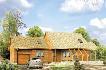  Projekt domu Sosna dr-S (BSA1105) - projekt domu parterowego z poddaszem - Zdjęcie 1