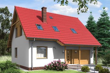  Projekt domu HIACYNT (WOA1021) - projekt domu parterowego z poddaszem - Zdjęcie 1