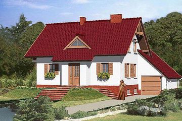  Projekt domu B 17 (KRA1137) - projekt domu parterowego z poddaszem - Zdjęcie 1