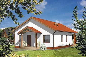  Projekt domu B 62 (KRA1141) - projekt domu parterowego - Zdjęcie 1