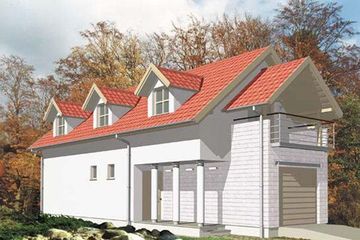  Projekt domu ATENA (KSA1003) - projekt domu parterowego z poddaszem - Zdjęcie 1