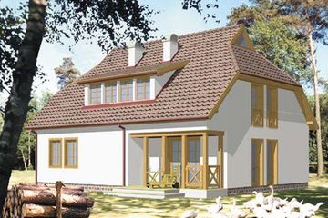  Projekt domu BARTEK (KSA1007) - projekt domu parterowego z poddaszem - Zdjęcie 1