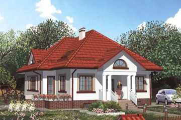  Projekt domu APS 017 (LUA1016) - projekt domu parterowego z poddaszem - Zdjęcie 1