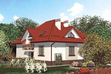  Projekt domu APS 017 (LUA1016) - projekt domu parterowego z poddaszem - Zdjęcie 2