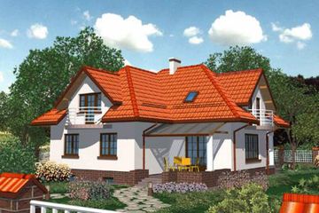  Projekt domu APS 018 (LUA1017) - projekt domu parterowego z poddaszem - Zdjęcie 2