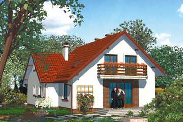  Projekt domu AP 33 (LUA1032) - projekt domu parterowego z poddaszem - Zdjęcie 2