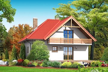  Projekt domu Grabczyn - duplikat (KRP1303) - projekt domu parterowego z poddaszem - Zdjęcie 2