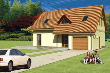  Projekt domu Agnieszka (WRG1028) - projekt domu parterowego z poddaszem - Zdjęcie 2