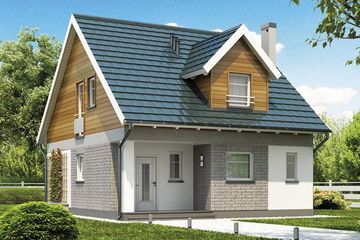  Projekt domu Antek bez garażu (WRX1055) - projekt domu parterowego z poddaszem - Zdjęcie 2