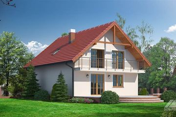  Projekt domu DUPLIKAT Jaworze P (KRP1326) - projekt domu parterowego z poddaszem - Zdjęcie 2