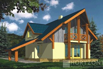  Projekt domu POD CHMURKĄ B (WRD1411) - projekt domu parterowego z poddaszem - Zdjęcie 1