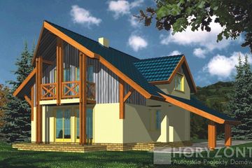  Projekt domu POD CHMURKĄ B (WRD1411) - projekt domu parterowego z poddaszem - Zdjęcie 2