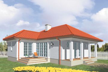  Projekt domu KORMORAN (KSA1028) - projekt domu parterowego - Zdjęcie 2