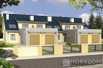  Projekt domu MAJA wariant segment skrajny (WRD1476) - projekt domu parterowego z poddaszem - Zdjęcie 1