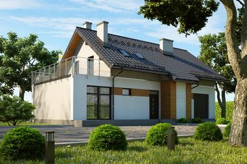  Projekt domu Aysha (KRW1003) - projekt domu parterowego z poddaszem - Zdjęcie 2