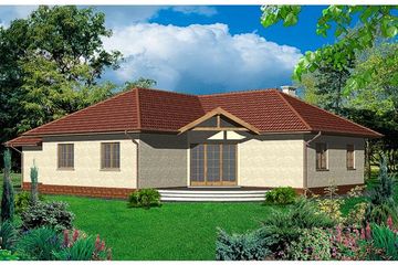  Projekt domu przy Szerokiej (KRK1204) - projekt domu parterowego - Zdjęcie 1