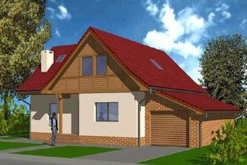  Projekt domu ZZ1 GP5 (JGA1022) - projekt domu parterowego z poddaszem - Zdjęcie 1