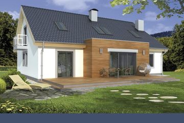  Projekt domu BARTEK II wariant A (WRD1642) - projekt domu parterowego z poddaszem - Zdjęcie 1
