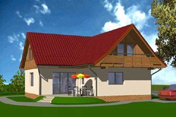  Projekt domu ZZ1 R6 (JGA1028) - projekt domu parterowego z poddaszem - Zdjęcie 1