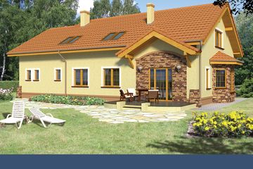  Projekt domu Sasza III z garażem (WRX1063) - projekt domu parterowego z poddaszem - Zdjęcie 2