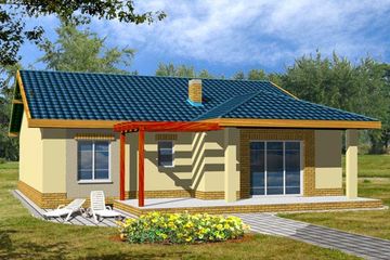  Projekt domu Szarotka z garażem (WRX1064) - projekt domu parterowego - Zdjęcie 2